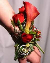 red rose corsage