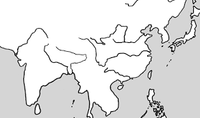 asia map outline