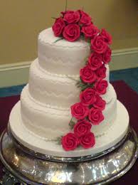 red rose wedding cakes
