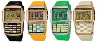 casio gold calculator watch
