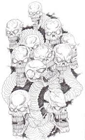 how to draw a skull