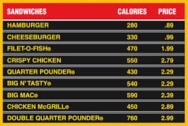 mcdonalds menu