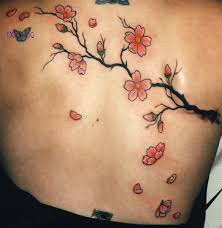 white cherry blossom tattoo