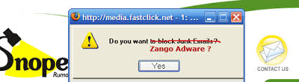 Snopes FastClick Popup Zango