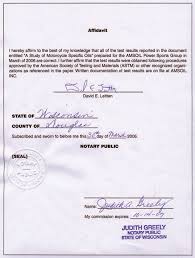 affidavit example