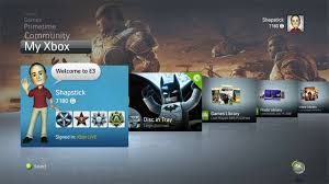 The Xbox 360 dashboard is