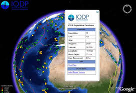 Scientific Ocean Drilling Database in Google Earth