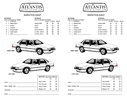 vehicle inspection sheet