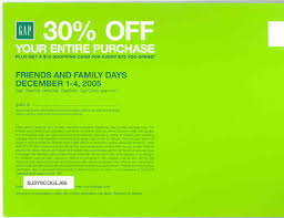 gap printable coupons