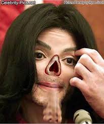 Michael Jackson's nose falling