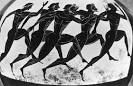 ancient Greek Olympic Games: runners depicted on vase, c. 525 bc ...