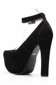 Ankle Strap Chunky Heel Platform Pumps