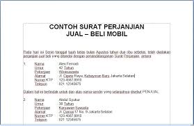 doc] CONTOH SURAT PERJANJIAN JUAL � BELI MOBIL ~ BLOG SI PETANI
