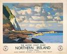 Northern Irish Art Travel Poster Antrim Coast Road Northern
