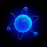 3d Render Of Atom Structure Radiating Energy Royalty Free Stock ...
