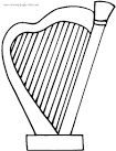 Harp coloring page
