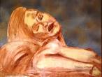 ... Repose Mixed Media - Nude Lady in Repose Fine Art Print - Angela Murray - nude-lady-in-repose-angela-murray
