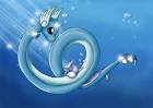 Dragonair and Dratini by ~madelief on deviantART