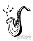 Saxophone coloring page