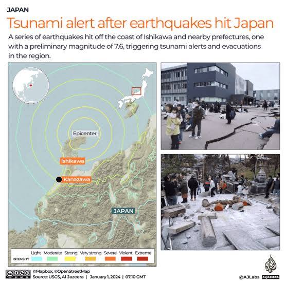 Magnitude 7.6 earthquake strikes Japan, residents flee some ...