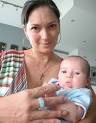 Devoted mum: Samantha Schubert with her baby, Thomas.