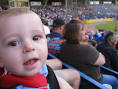 Zachary Knight enjoying his first baseball game Of course he'll remember ... - zach