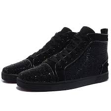 Cheap Christian Louboutin Louis Flat Strass Mens High Top Suede ...