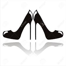 Black High Heel Shoes Isolated On White Royalty Free Cliparts ...