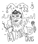 Mardi Gras coloring page