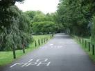 A private road leading to Copthall Stadium car park in Mill Hill, - via Daymix