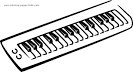 Keyboard coloring page