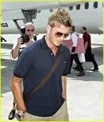 David Beckham at the airport