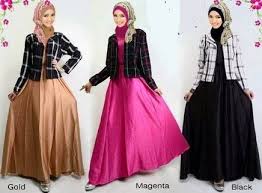 10 Contoh Desain Baju Muslim Wanita Masa Kini Oke