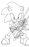 Sonic coloring page