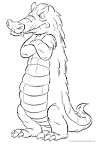 Crocodile coloring page
