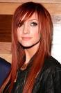 Ashley Simpson's red hair.