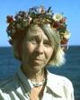 Tove with flowers.