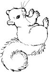 Squirrel coloring page