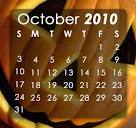 October 2010 Desktop Holiday Calendar 2010 Canadian and American