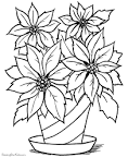 Flowers coloring page