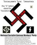 Swastika = S-letters for “socialism.” Pledge of Allegiance is ...