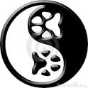 Stock Photos: Paw print yin yang 
