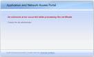 UAG 2010: “An unknown error occurred while processing the ...