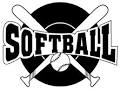 Softball coloring page
