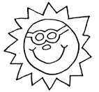 Sun coloring page