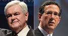 Newt Gingrich (left) and Rick