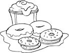 Snacks coloring page