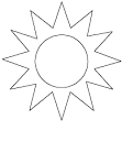 Sun coloring page