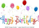 Royalty Free Vector Clip Art Illustration of Happy Birthday Text