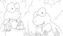People Eating coloring page
